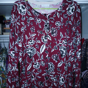 Charter Club Tops - Charter Club red black white XL top button down Charter Club Tops - Charter Club red black white XL top button down